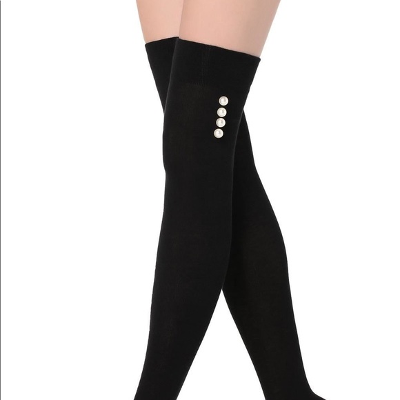 calzedonia Accessories - Italian luxury over the knee socks with pearls